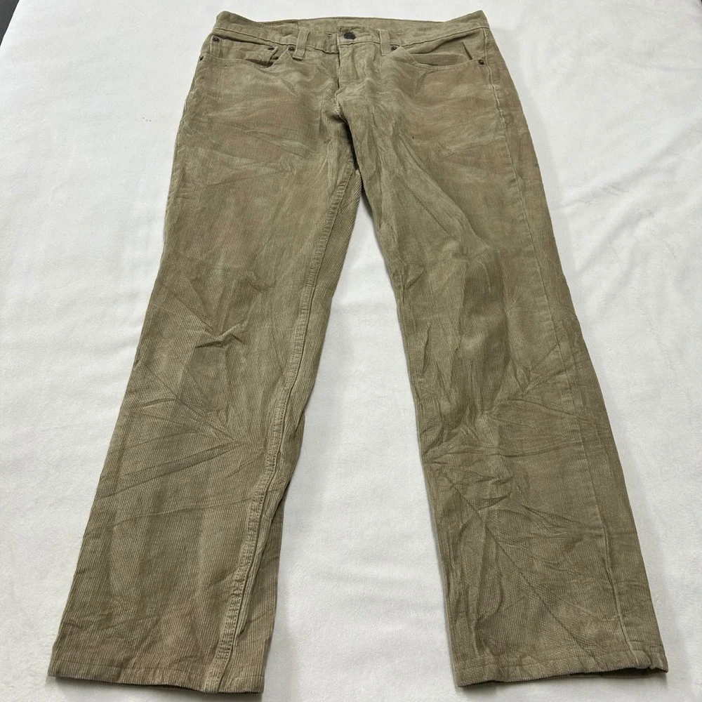 Levis 511 Slim Fit Corduroy Pants Mens 31x30 Tan Khaki Stretch